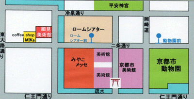 岡崎公園付近の地図